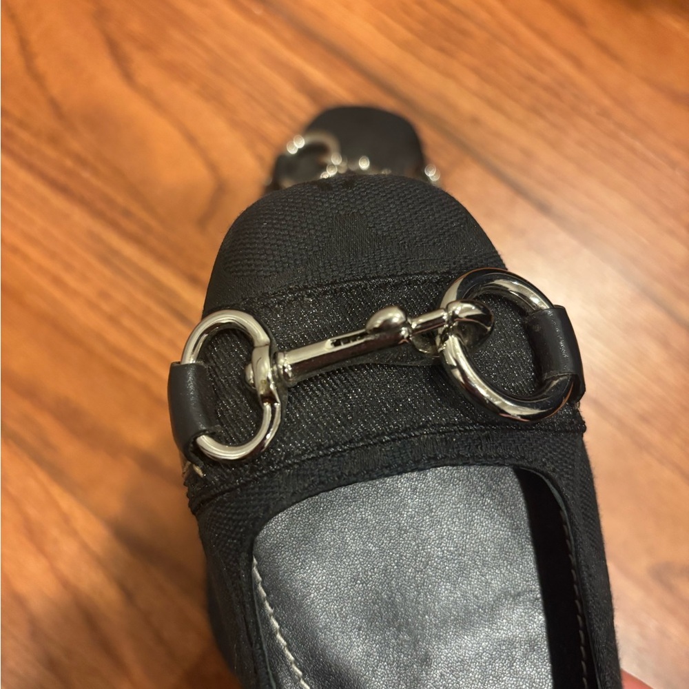 NWOT Coach Women's size 5 black monogram flats - Picture 6 of 8